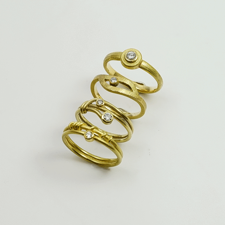 Ringe aus 750er Gelbgold mit Brillanten